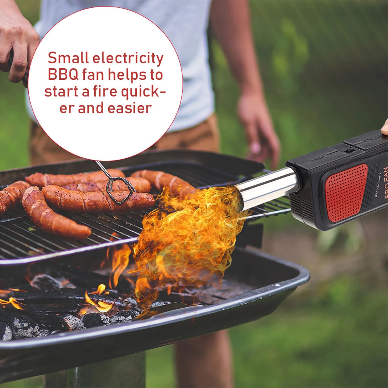 Le souffleur de barbecue portatif: flammes allumées en un clin d'oeil!