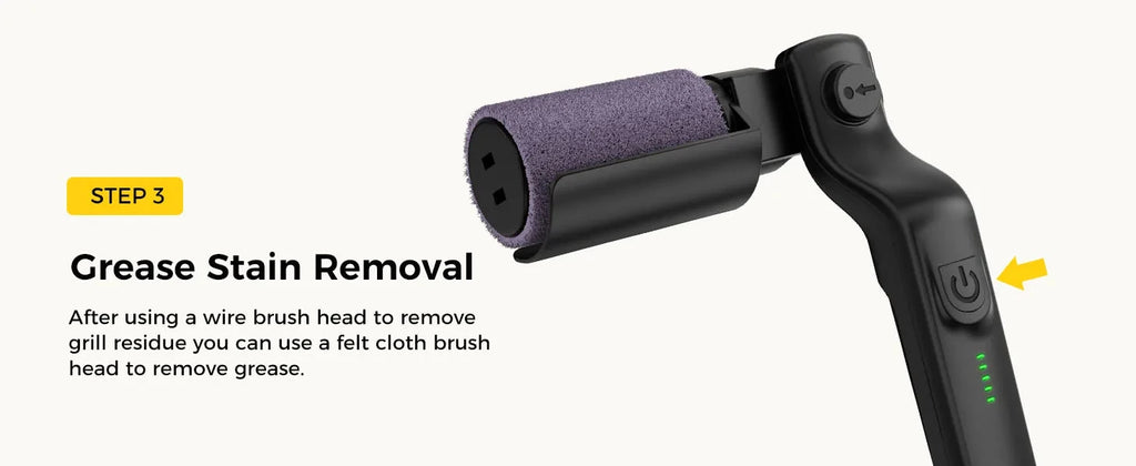 Brosse électrique pour barbecue avec têtes remplaçables, 180 ° Tête de brosse réglable pour le nettoyage des grils extérieurs et de la cuisine