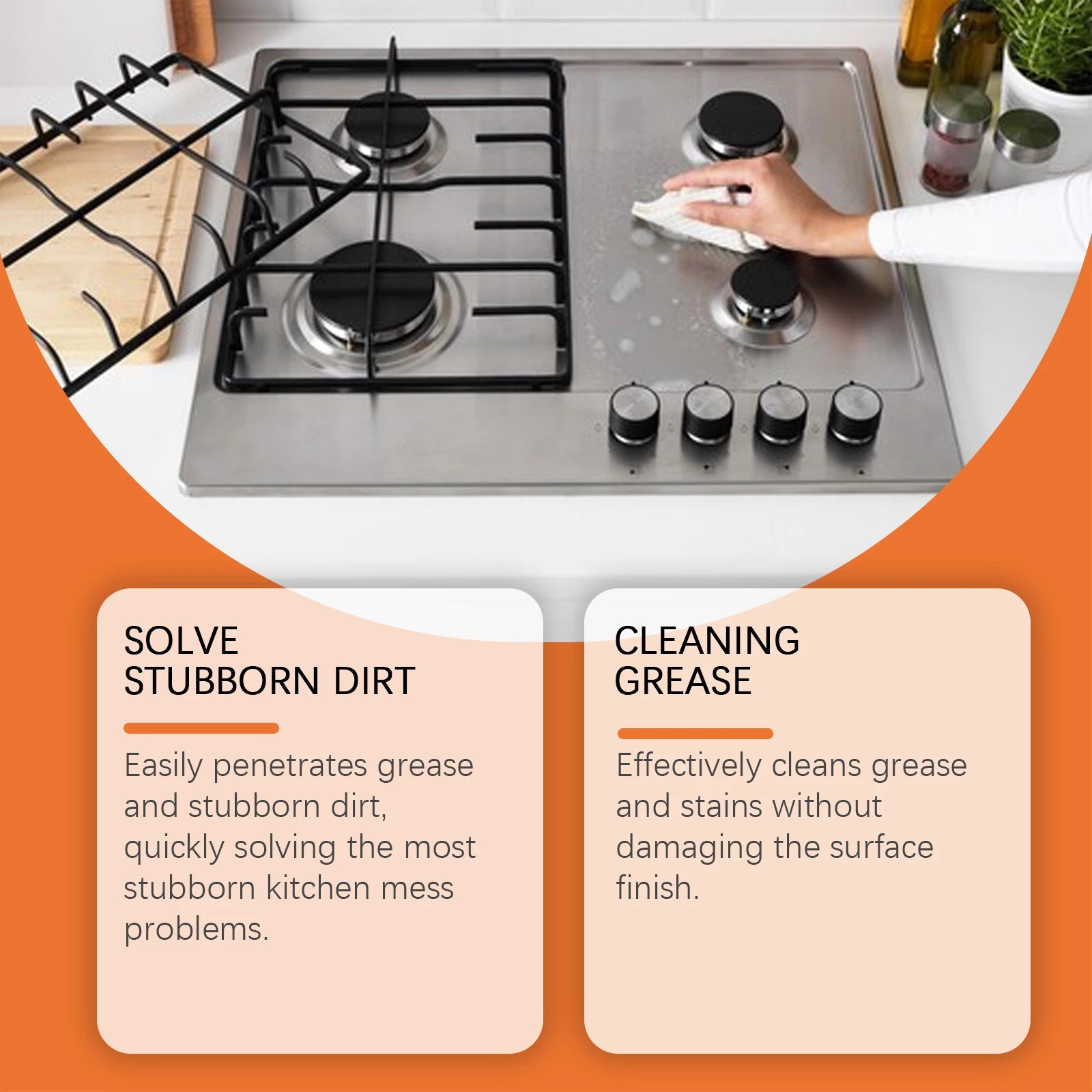 Nettoyeur de gril de four, nettoyeur de cuisine, dégraissant de table de cuisson, désodorisant, dissolvant de taches de graisse pour grilles, nettoyage de cuisine de carrelage à micro-ondes   3.5   2 Avis   ౹   4 vendus DeH4Cacle